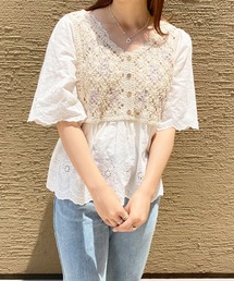 かぎ針刺繍コットンレースブラウス【ZOZOTOWN限定アイテム】