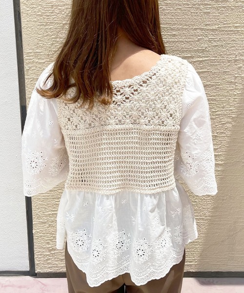 かぎ針刺繍コットンレースブラウス【ZOZOTOWN限定アイテム
