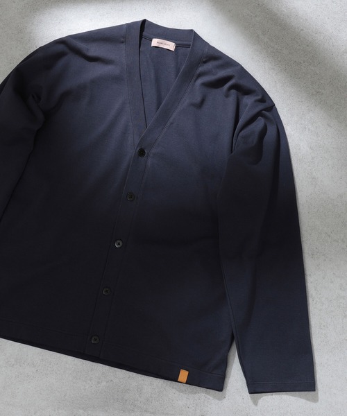 BEAMS LIGHTS（ビームスライツ）の「BEAMS LIGHTS / ギザコットン スプレンダーツイスト カーディガン（カーディガン/ボレロ・メンズ・ブラック/ダークグリーン/ネイビー/チャコールグレー/ライトブルー・SMALL/MEDIUM/LARGE）」の5枚目の写真