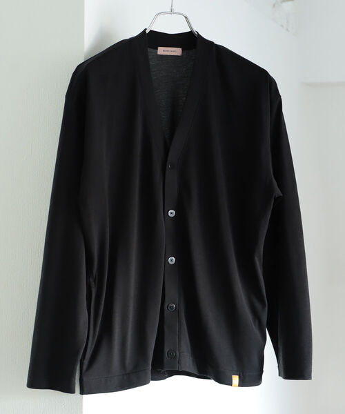 BEAMS LIGHTS（ビームスライツ）の「BEAMS LIGHTS / ギザコットン スプレンダーツイスト カーディガン（カーディガン/ボレロ・メンズ・ブラック/ダークグリーン/ネイビー/チャコールグレー/ライトブルー・SMALL/MEDIUM/LARGE）」の15枚目の写真