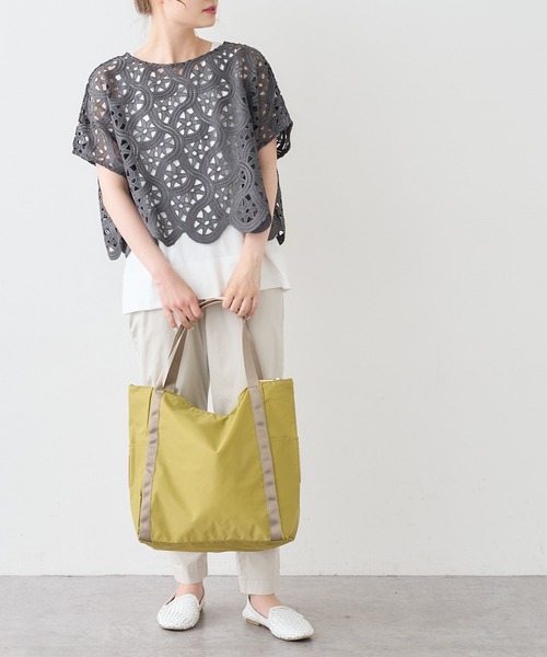 PUAL CE CIN(ピュアルセシン)の「カギ針編み調レースブラウス(シャツ/ブラウス・レディース・グレー/ベージュ/ブラック・FREE)」の20枚目の写真