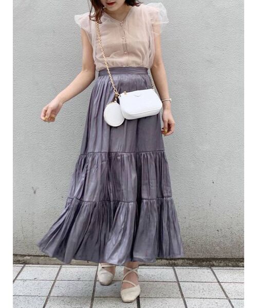 dazzlin（ダズリン）の「チュールベールニットトップス（ニット/セーター・レディース・ブラック/ベージュ/オフホワイト/ピンク・FREE）」の18枚目の写真