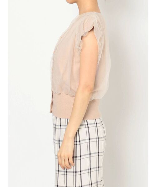 dazzlin（ダズリン）の「チュールベールニットトップス（ニット/セーター・レディース・ブラック/ベージュ/オフホワイト/ピンク・FREE）」の20枚目の写真