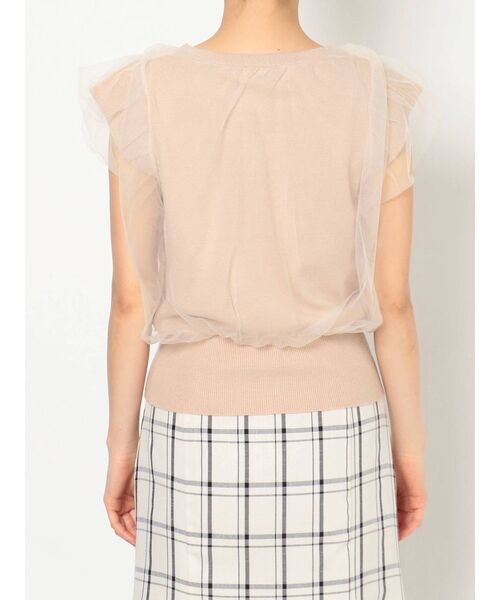 dazzlin（ダズリン）の「チュールベールニットトップス（ニット/セーター・レディース・ブラック/ベージュ/オフホワイト/ピンク・FREE）」の21枚目の写真