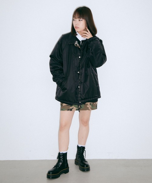 X-girl（エックスガール）の「MILITARY CARGO MINI SKIRT（スカート・レディース・ブラック/カモフラージュ・S/XS/M）」の6枚目の写真