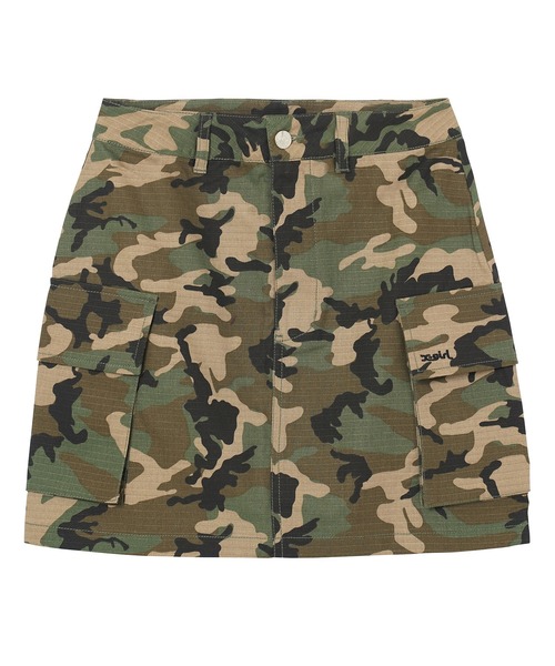 X-girl（エックスガール）の「MILITARY CARGO MINI SKIRT（スカート・レディース・ブラック/カモフラージュ・S/XS/M）」の18枚目の写真