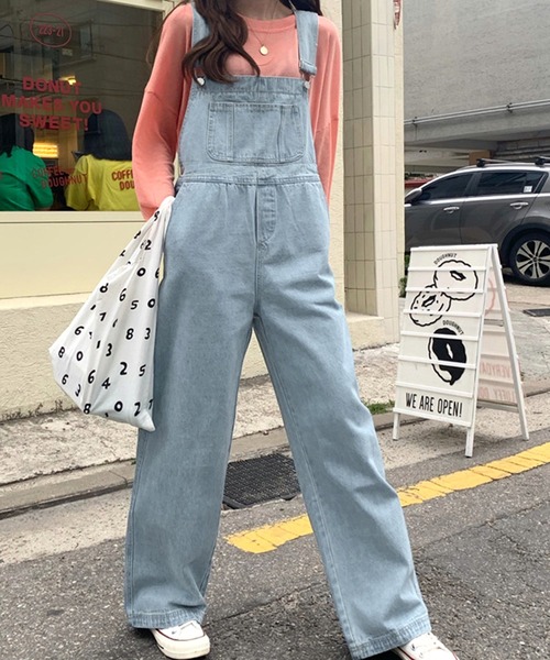 DAY CLOSET（デイ クローゼット）の「レディース マニッシュオーバーオールデニムサロペット（サロペット/オーバーオール・レディース・ライトブルー/ブルー・S/M/L）」の4枚目の写真