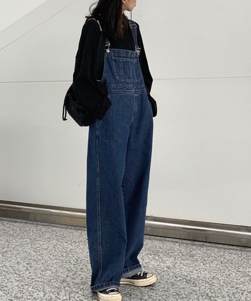 DAY CLOSET（デイ クローゼット）の「レディース マニッシュオーバーオールデニムサロペット（サロペット/オーバーオール・レディース・ライトブルー/ブルー・S/M/L）」の7枚目の写真