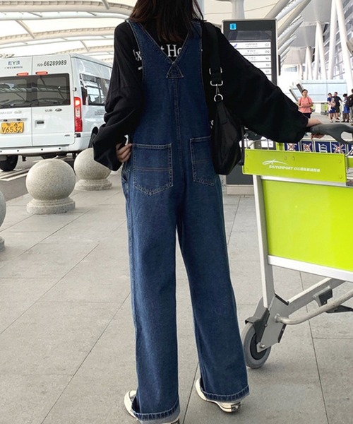 DAY CLOSET（デイ クローゼット）の「レディース マニッシュオーバーオールデニムサロペット（サロペット/オーバーオール・レディース・ライトブルー/ブルー・S/M/L）」の8枚目の写真