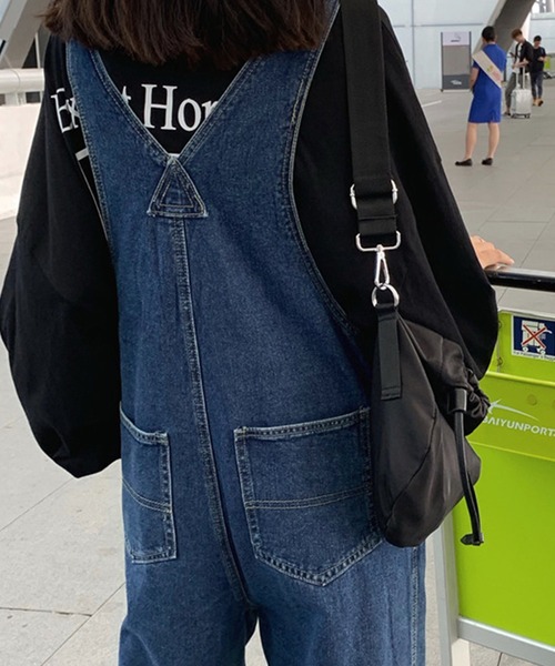 DAY CLOSET（デイ クローゼット）の「レディース マニッシュオーバーオールデニムサロペット（サロペット/オーバーオール・レディース・ライトブルー/ブルー・S/M/L）」の9枚目の写真