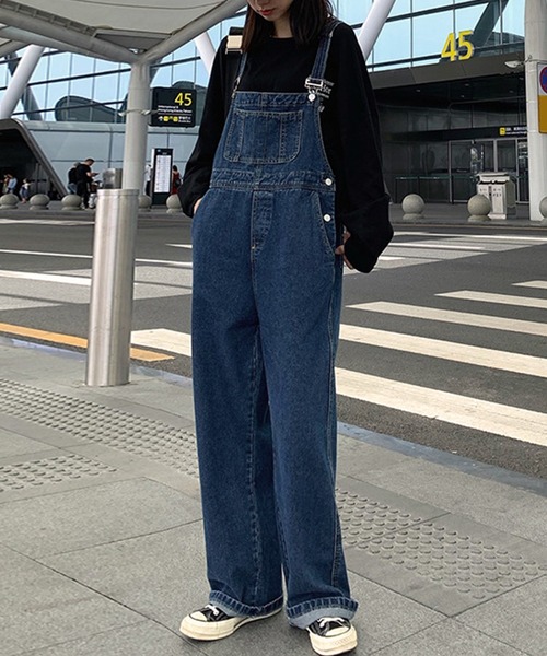 DAY CLOSET（デイ クローゼット）の「レディース マニッシュオーバーオールデニムサロペット（サロペット/オーバーオール・レディース・ライトブルー/ブルー・S/M/L）」の11枚目の写真