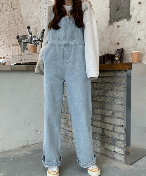 DAY CLOSET（デイ クローゼット）の「レディース マニッシュオーバーオールデニムサロペット（サロペット/オーバーオール・レディース・ライトブルー/ブルー・S/M/L）」の15枚目の写真