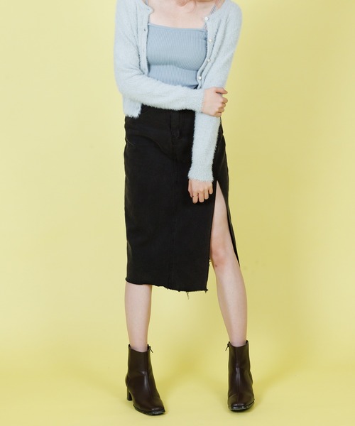 Anuenue(アヌエヌエ)の「ダブル肩紐デザインリブキャミソール(キャミソール・レディース・ブラック/ブラウン/エメラルド/イエロー/ピンク/クリーム/ブルー/ホワイト・FREE)」の9枚目の写真