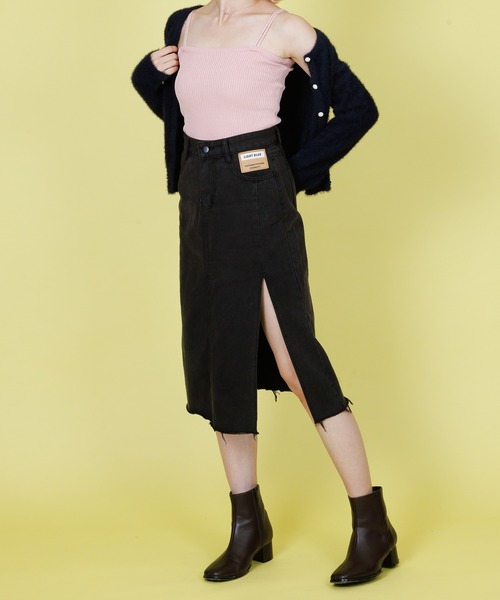 Anuenue(アヌエヌエ)の「ダブル肩紐デザインリブキャミソール(キャミソール・レディース・ブラック/ブラウン/エメラルド/イエロー/ピンク/クリーム/ブルー/ホワイト・FREE)」の14枚目の写真