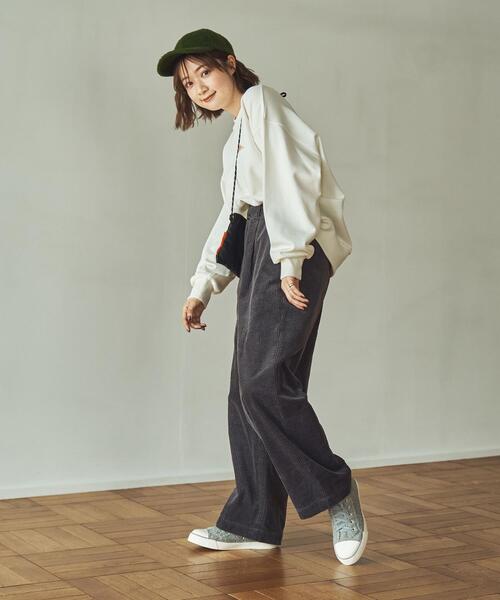 coen（コーエン）の「【セットアップ対応可能】ハイウエストコーデュロイパンツ#（その他パンツ・レディース・オフホワイト/ライム/ダークグレー・SMALL/MEDIUM/LARGE）」の5枚目の写真