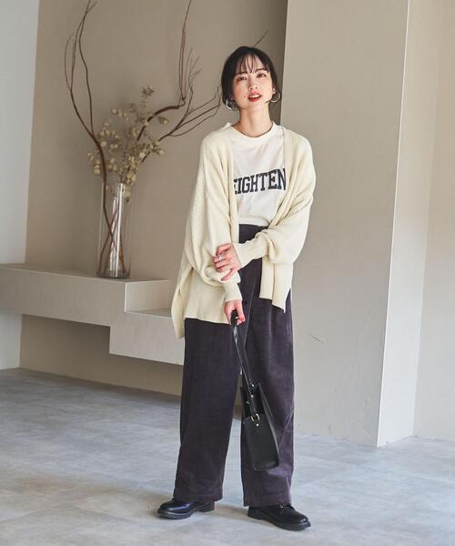 coen（コーエン）の「【セットアップ対応可能】ハイウエストコーデュロイパンツ#（その他パンツ・レディース・オフホワイト/ライム/ダークグレー・SMALL/MEDIUM/LARGE）」の7枚目の写真