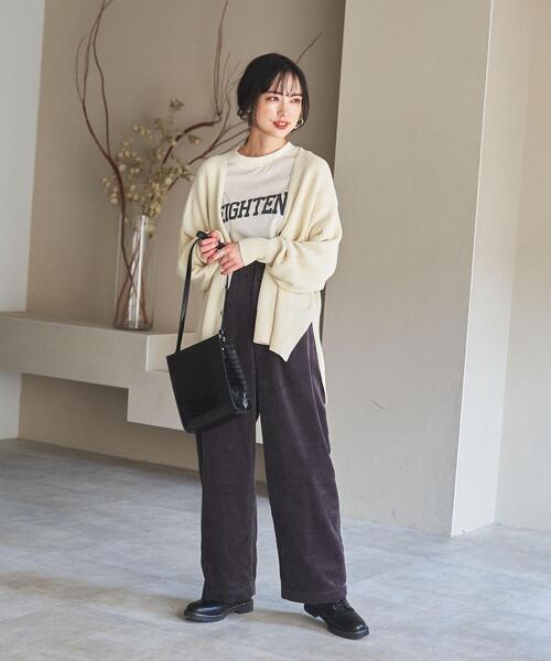 coen（コーエン）の「【セットアップ対応可能】ハイウエストコーデュロイパンツ#（その他パンツ・レディース・オフホワイト/ライム/ダークグレー・SMALL/MEDIUM/LARGE）」の8枚目の写真