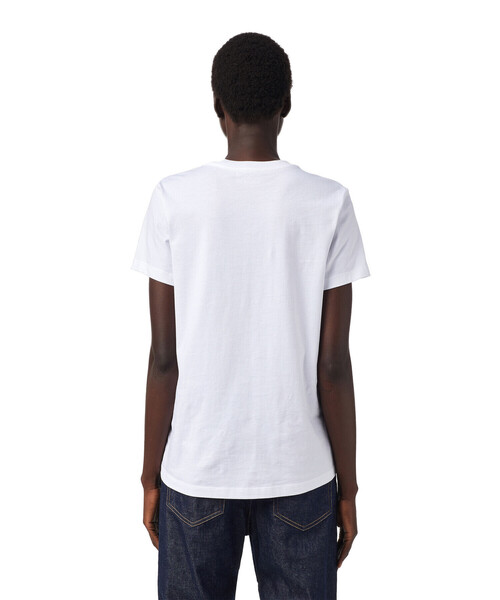 DIESEL(ディーゼル)の「レディース Tシャツ レギュラーフィット 半袖 ロゴ ボックスロゴ グラフィック(Tシャツ/カットソー・レディース・ホワイト/ブラック・SMALL/MEDIUM/X-SMALL/LARGE)」の14枚目の写真