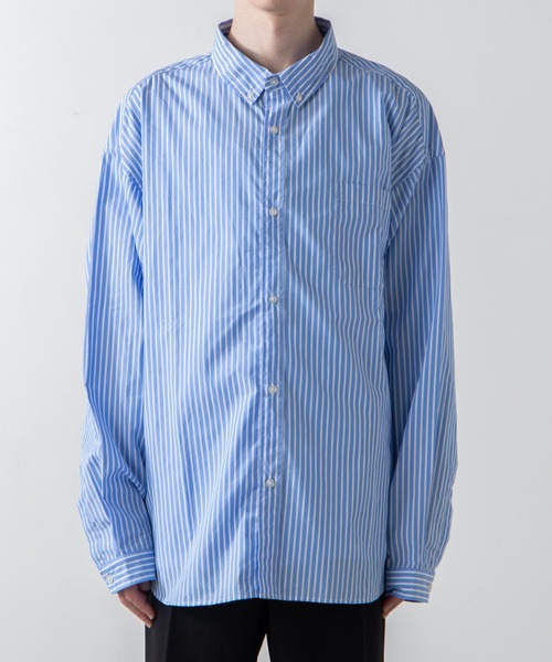 WEGO(ウィゴー)の「WEGO/ビッグボタンダウンシャツ(シャツ/ブラウス・メンズ・ホワイト/ベージュ/インディゴブルー/ライトインディゴブルー/ブルー系その他/ブルー系その他4/グリーン系その他4/その他4/その他1/その他2/その他3・MEDIUM/LARGE)」の19枚目の写真