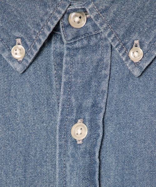 WEGO(ウィゴー)の「WEGO/ビッグボタンダウンシャツ(シャツ/ブラウス・メンズ・ホワイト/ベージュ/インディゴブルー/ライトインディゴブルー/ブルー系その他/ブルー系その他4/グリーン系その他4/その他4/その他1/その他2/その他3・MEDIUM/LARGE)」の15枚目の写真