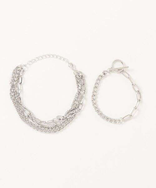 Burner（バーナー）の「【OKUOKU　0909】使いやすい　デザイン　チェーン　ブレスレット  2点SET N（ブレスレット・メンズ・シルバー/シルバー系その他/ゴールド系その他・FREE）」の9枚目の写真