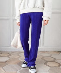 〈セルフカット〉マットサテンプリーツパンツ