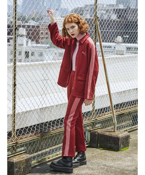 PUMA（プーマ）の「PUMA T7 パンツ（スラックス・レディース・ブラック/レッド・SMALL/MEDIUM）」の10枚目の写真