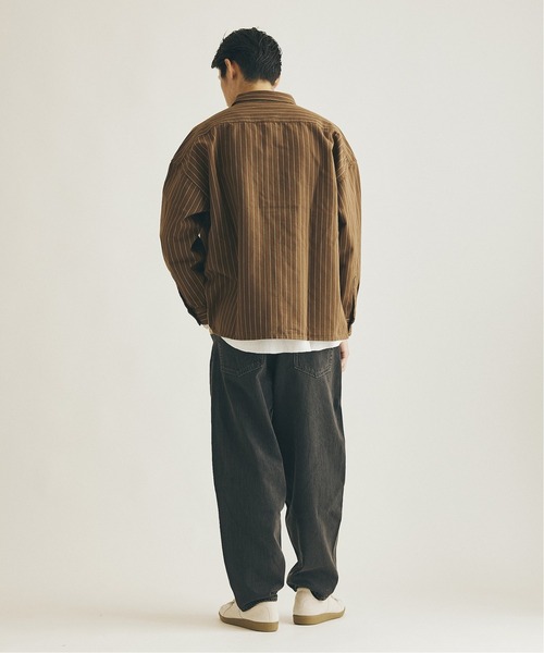 Lee（リー）の「【Lee×JOURNAL STANDARD / リー】別注 WORK STRIPE シャツ（シャツ/ブラウス・メンズ・ブラウン/ネイビー/グリーン・LARGE/MEDIUM）」の15枚目の写真
