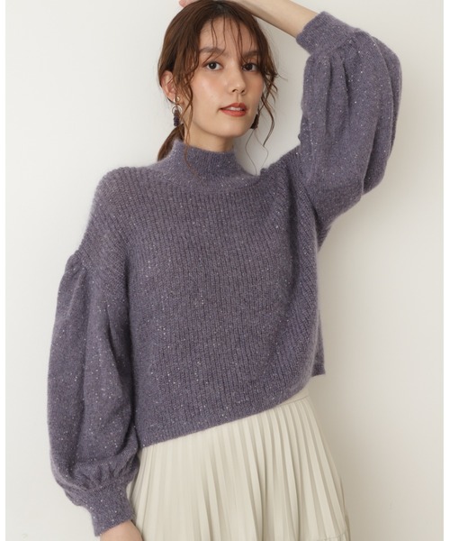 JILL STUART（ジルスチュアート）の「◆トゥインクルニット（ニット/セーター・レディース・ブラック/パープル/ピンク/ボルドー・FREE）」の3枚目の写真