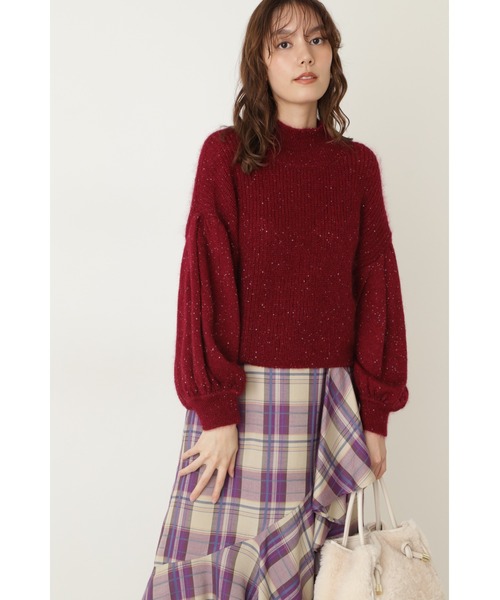 JILL STUART（ジルスチュアート）の「◆トゥインクルニット（ニット/セーター・レディース・ブラック/パープル/ピンク/ボルドー・FREE）」の14枚目の写真