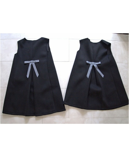 M y u（ミュー）の「バックリボンボンディングノースリーブワンピース（ワンピース・レディース・ブラック/ブラック×ホワイト・SMALL/MEDIUM）」の14枚目の写真