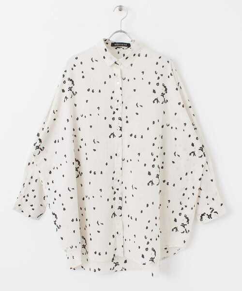 URBAN RESEARCH DOORS(アーバンリサーチドアーズ)の「mizuiro ind Print Shirts(シャツ/ブラウス・レディース・ホワイト系その他・FREE)」の2枚目の写真