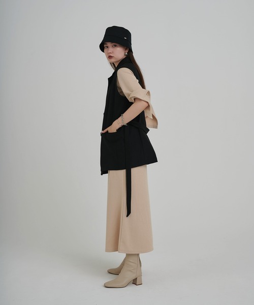 TINA:JOJUN(ティーナジョジュン)の「ハイウエスト マーメイドワンピース TINA:JOJUN(ワンピース・レディース・ダークグレー/ライトベージュ・M)」の7枚目の写真