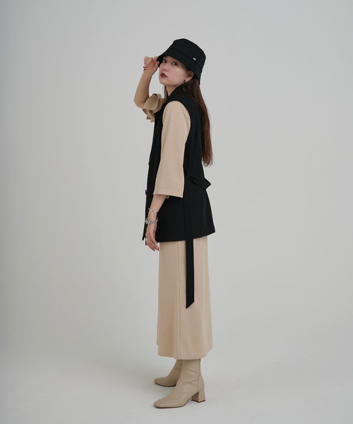 TINA:JOJUN(ティーナジョジュン)の「ハイウエスト マーメイドワンピース TINA:JOJUN(ワンピース・レディース・ダークグレー/ライトベージュ・M)」の9枚目の写真