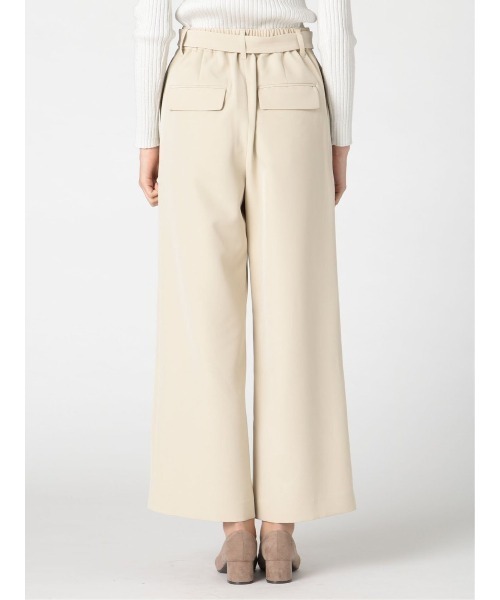 m.f.editorial(エムエフエディトリアル)の「エムエフエディトリアルレディース/m.f.editorial:Women ストレッチ ベルト付 ノータックワイドパンツ(その他パンツ・レディース・ライトグレー/ブラウン・MEDIUM/LARGE)」の7枚目の写真