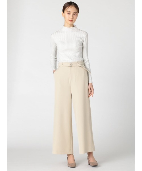m.f.editorial(エムエフエディトリアル)の「エムエフエディトリアルレディース/m.f.editorial:Women ストレッチ ベルト付 ノータックワイドパンツ(その他パンツ・レディース・ライトグレー/ブラウン・MEDIUM/LARGE)」の13枚目の写真