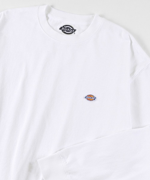 Dickies（ディッキーズ）の「【Dickies/ディッキーズ】 ワンポイント ミニロゴワッペン ロンT（Tシャツ/カットソー・メンズ・ホワイト/ブラック/サックスブルー/グリーン/ブルーグリーン/ベージュ・M/L/XL）」の2枚目の写真
