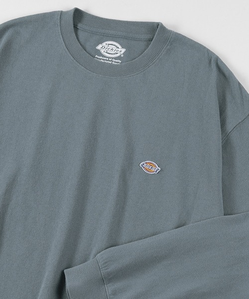 Dickies（ディッキーズ）の「【Dickies/ディッキーズ】 ワンポイント ミニロゴワッペン ロンT（Tシャツ/カットソー・メンズ・ホワイト/ブラック/サックスブルー/グリーン/ブルーグリーン/ベージュ・M/L/XL）」の5枚目の写真