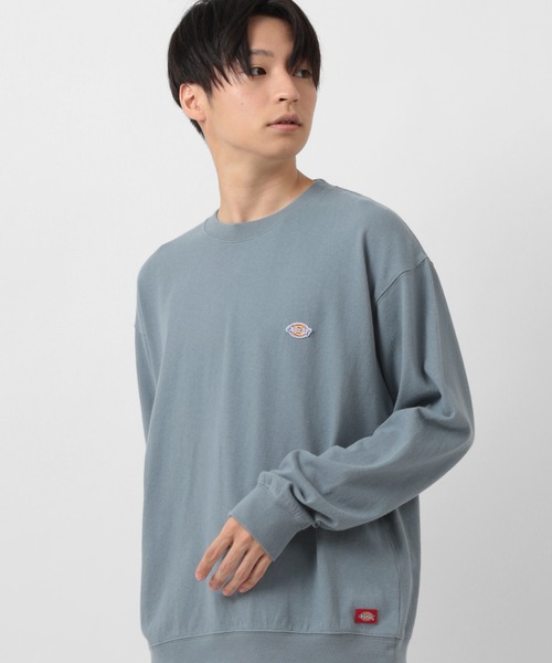 Dickies（ディッキーズ）の「【Dickies/ディッキーズ】 ワンポイント ミニロゴワッペン ロンT（Tシャツ/カットソー・メンズ・ホワイト/ブラック/サックスブルー/グリーン/ブルーグリーン/ベージュ・M/L/XL）」の7枚目の写真