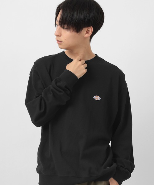 Dickies（ディッキーズ）の「【Dickies/ディッキーズ】 ワンポイント ミニロゴワッペン ロンT（Tシャツ/カットソー・メンズ・ホワイト/ブラック/サックスブルー/グリーン/ブルーグリーン/ベージュ・M/L/XL）」の16枚目の写真