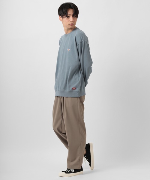 Dickies（ディッキーズ）の「【Dickies/ディッキーズ】 ワンポイント ミニロゴワッペン ロンT（Tシャツ/カットソー・メンズ・ホワイト/ブラック/サックスブルー/グリーン/ブルーグリーン/ベージュ・M/L/XL）」の8枚目の写真