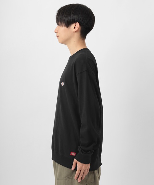 Dickies（ディッキーズ）の「【Dickies/ディッキーズ】 ワンポイント ミニロゴワッペン ロンT（Tシャツ/カットソー・メンズ・ホワイト/ブラック/サックスブルー/グリーン/ブルーグリーン/ベージュ・M/L/XL）」の15枚目の写真