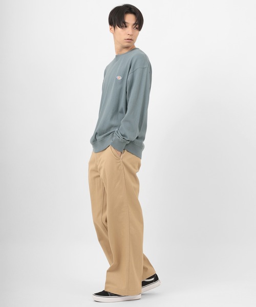 Dickies（ディッキーズ）の「【Dickies/ディッキーズ】 ワンポイント ミニロゴワッペン ロンT（Tシャツ/カットソー・メンズ・ホワイト/ブラック/サックスブルー/グリーン/ブルーグリーン/ベージュ・M/L/XL）」の22枚目の写真