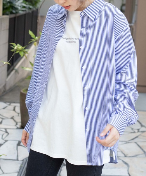 WEGO(ウィゴー)の「WEGO/ビックシルエットシャツ(シャツ/ブラウス・レディース・ホワイト/ブラック/その他1/その他2/その他4/その他3・FREE)」の5枚目の写真