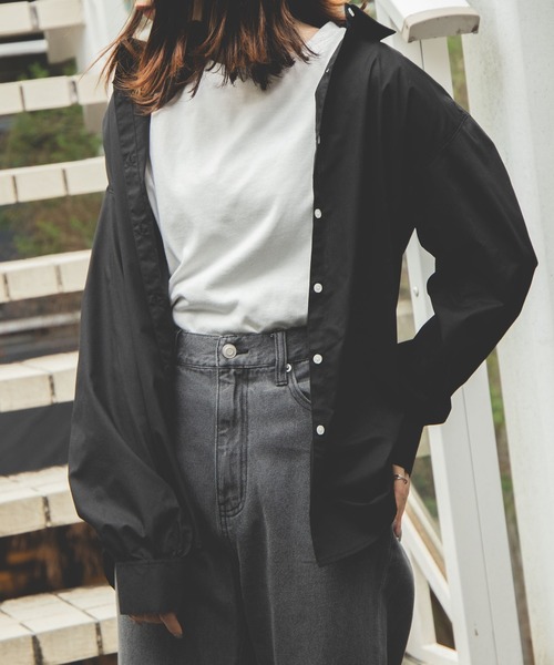 WEGO(ウィゴー)の「WEGO/ビックシルエットシャツ(シャツ/ブラウス・レディース・ホワイト/ブラック/その他1/その他2/その他4/その他3・FREE)」の3枚目の写真