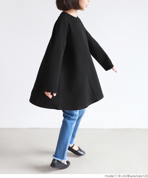 coca(coca)(コカ)の「\\新色登場//キッズ エンボスAラインチュニック(Tシャツ/カットソー・キッズ・ブラック/ピンク/ダークベージュ/ピンク系その他/チャコールグレー・100/110/120/130)」の11枚目の写真