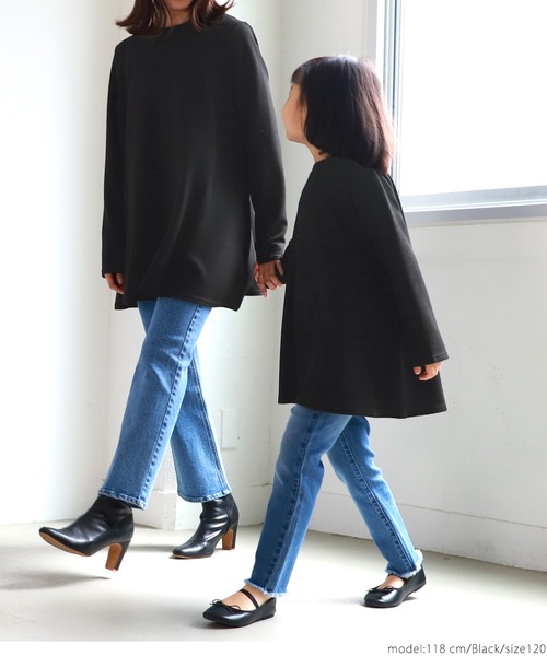 coca(coca)(コカ)の「\\新色登場//キッズ エンボスAラインチュニック(Tシャツ/カットソー・キッズ・ブラック/ピンク/ダークベージュ/ピンク系その他/チャコールグレー・100/110/120/130)」の19枚目の写真