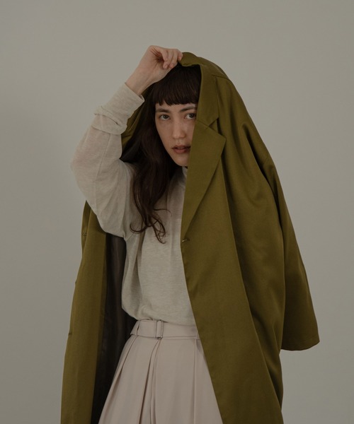 lawgy（ラウジー）の「herringbone vest set satin outer（その他アウター・レディース・ブラウン/カーキ/グリーン系・FREE）」の9枚目の写真