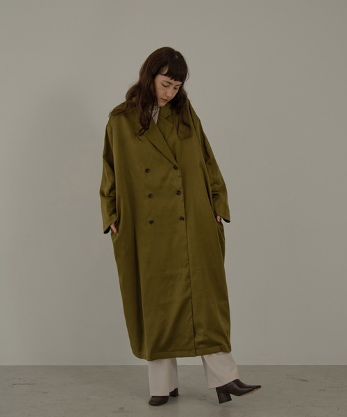 lawgy（ラウジー）の「herringbone vest set satin outer（その他アウター・レディース・ブラウン/カーキ/グリーン系・FREE）」の8枚目の写真