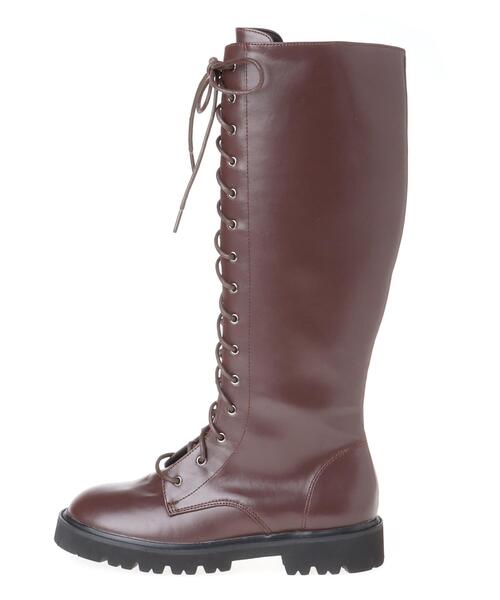 INGNI(イング)の「レースアップロング/トラックソールブーツ(ブーツ・レディース・ブラウン/ブラック・M/L)」の11枚目の写真